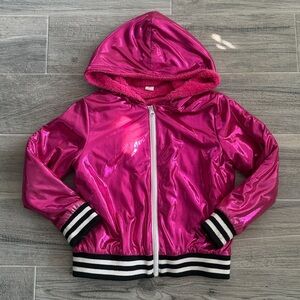 Lightweight metallic pink lined jacket